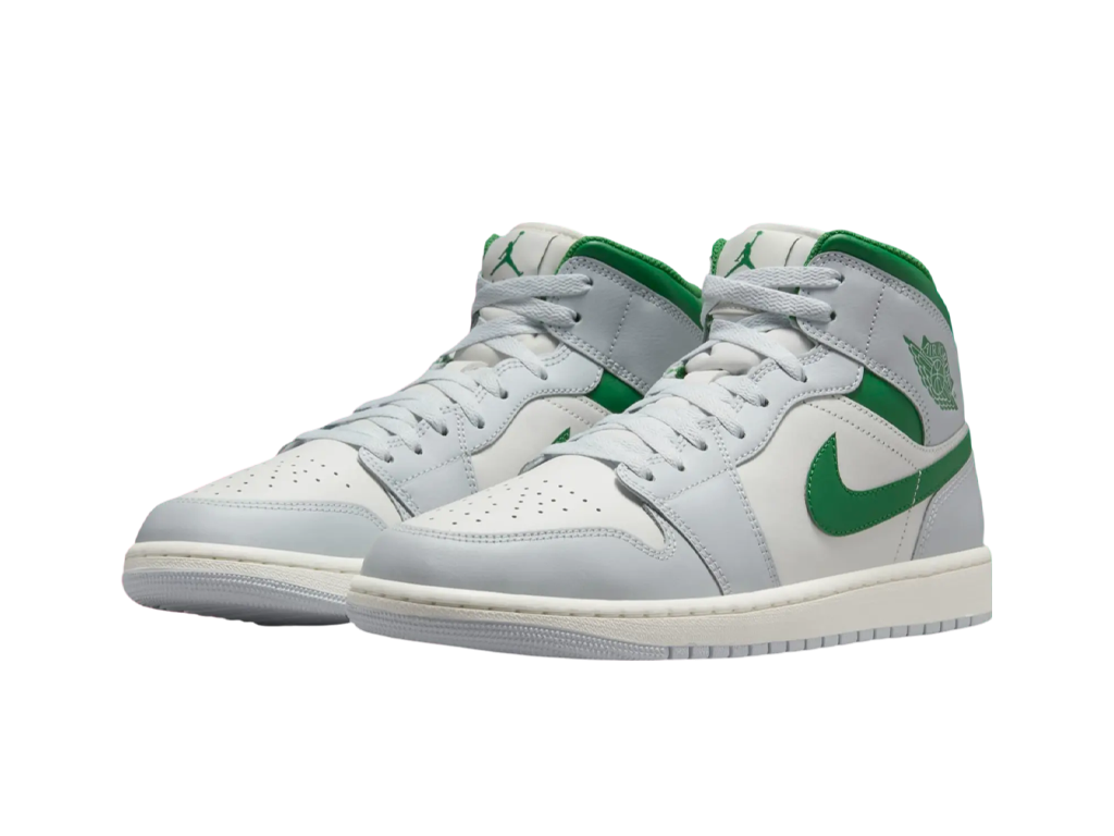 Air Jordan 1 Mid Summit White Lucky Green-Air Jordan-pikastore.cz