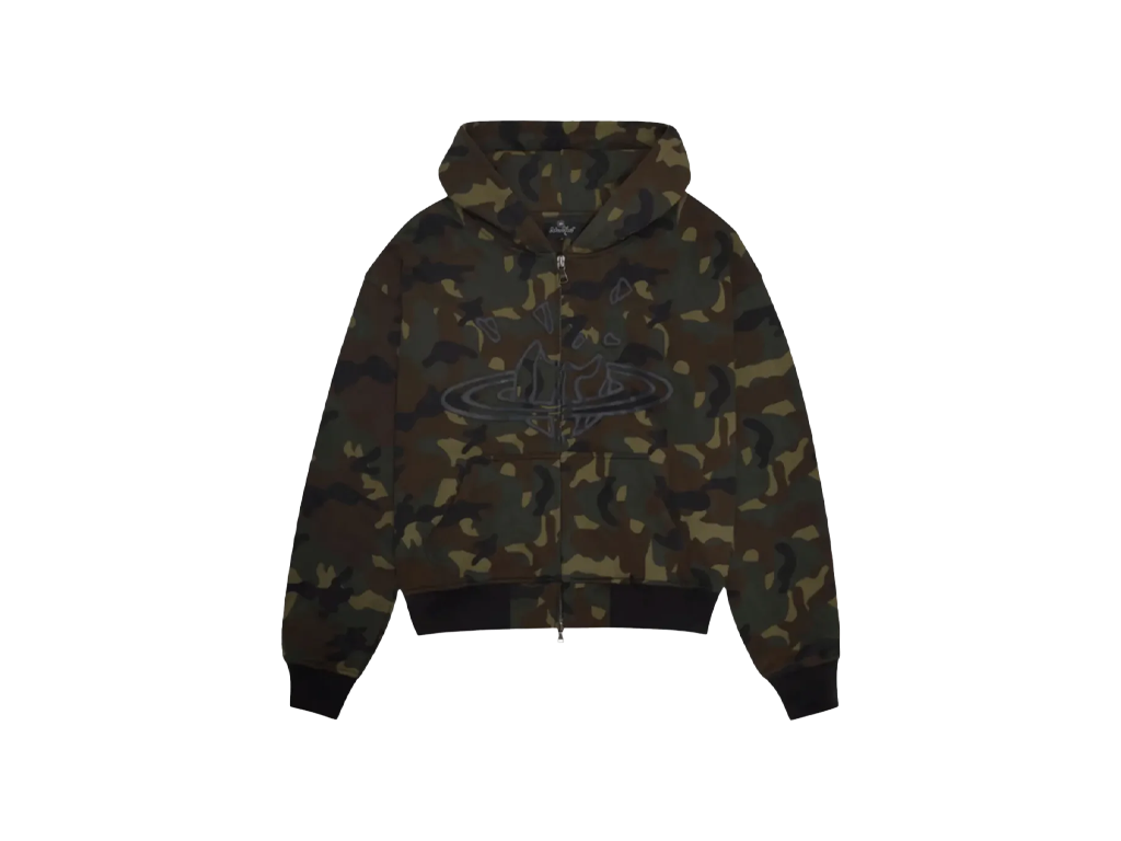 Broken Planet Camo Zip-up Hoodie Camo Green-Broken Planet-pikastore.cz