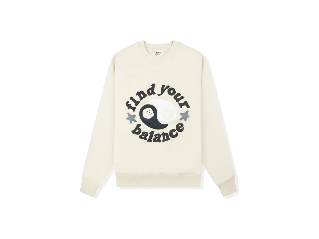 Broken Planet Find Your Balance Bone White Sweat col rond
