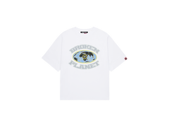 Broken Planet Market Grid T Shirt Snow White