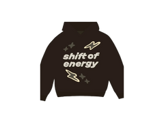 Broken Planet Shift of Energy Hoodie Dark Brown