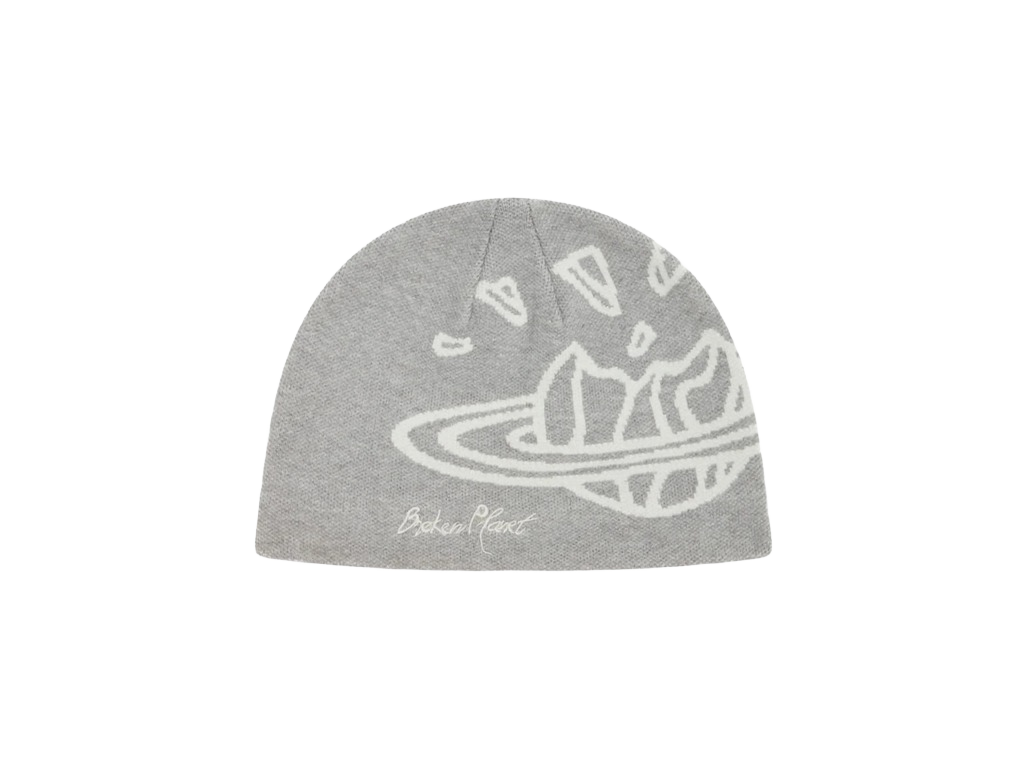 Broken Planet Logo Nylon Beanie Heather Grey-Broken Planet-pikastore.cz