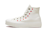 Converse Wmns Chuck Taylor All Star Lift Platform High Embroidered Hearts - White
