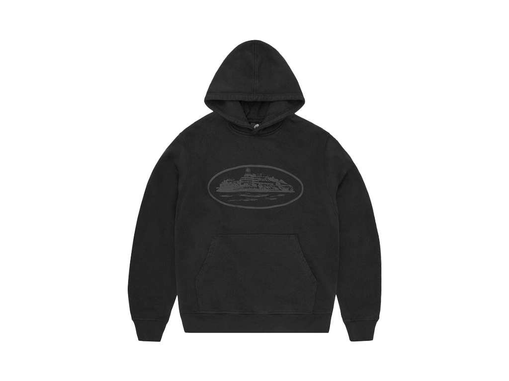 Corteiz Alcatraz Hoodie Black-Corteiz-pikastore.cz