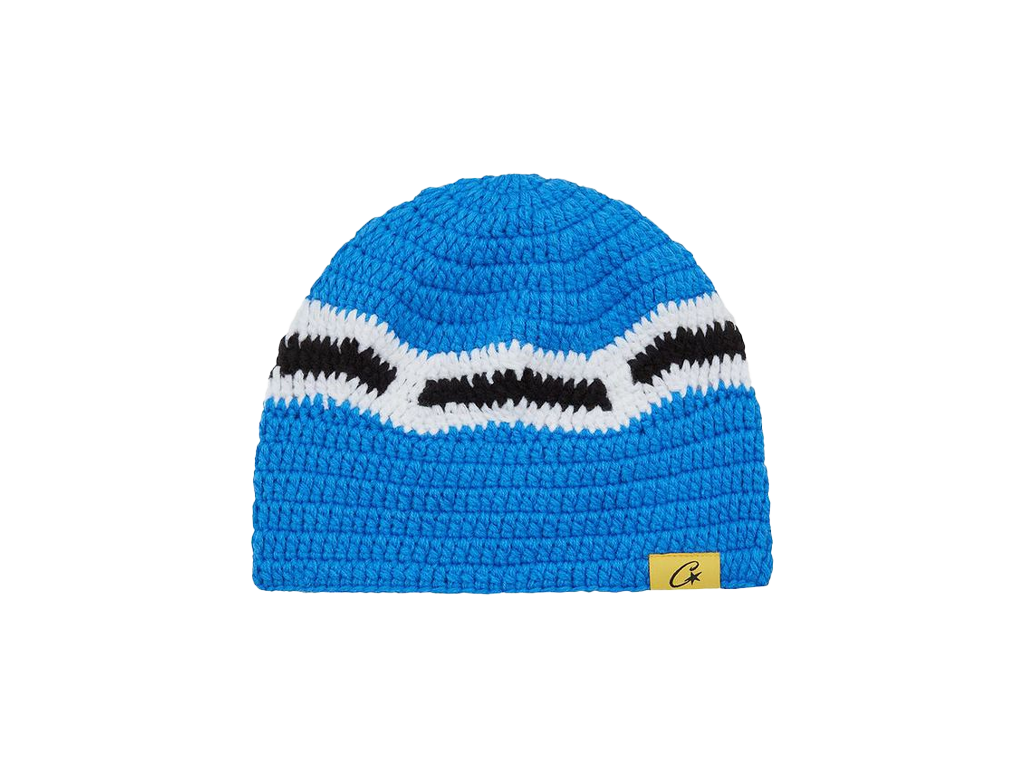 Corteiz Big Crochet Beanie Blue/White/Black-Corteiz-pikastore.cz