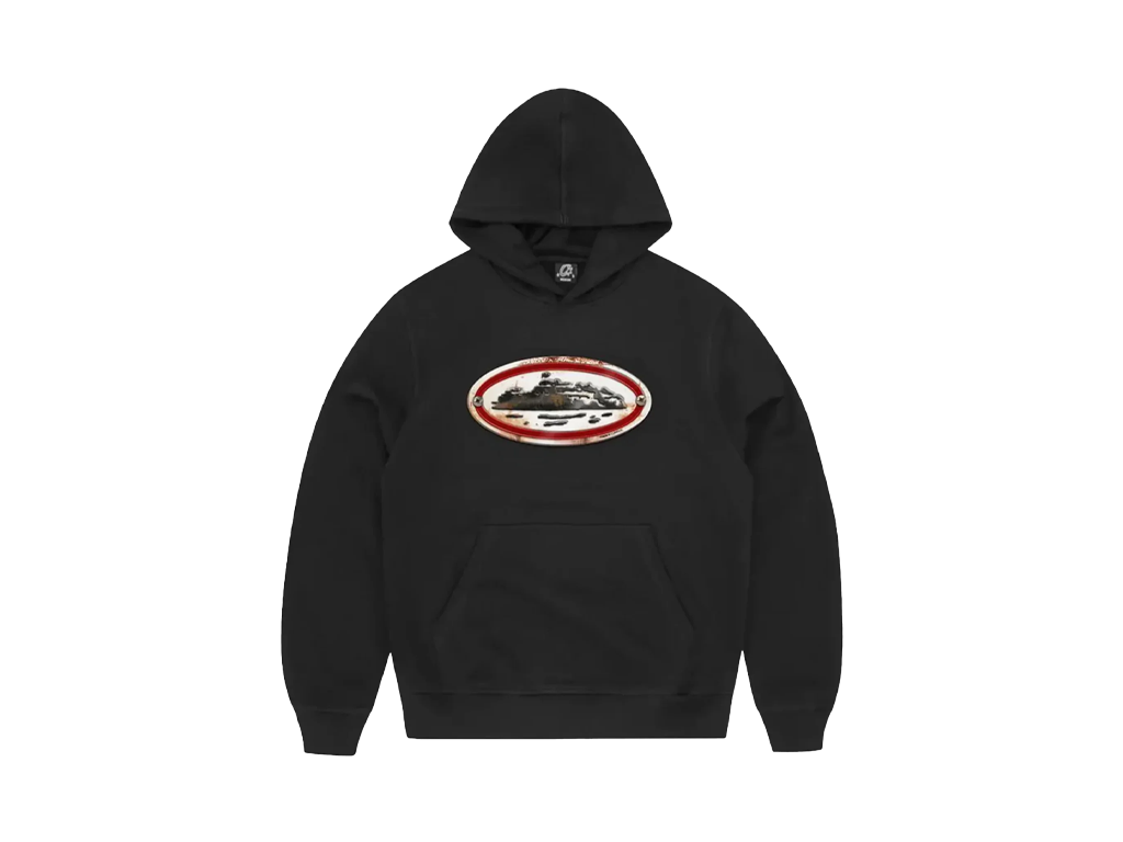 Corteiz Rusty Alcatraz Hoodie Black