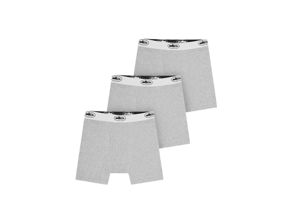 Corteiz Alcatraz Boxers (3 Pack) Grey