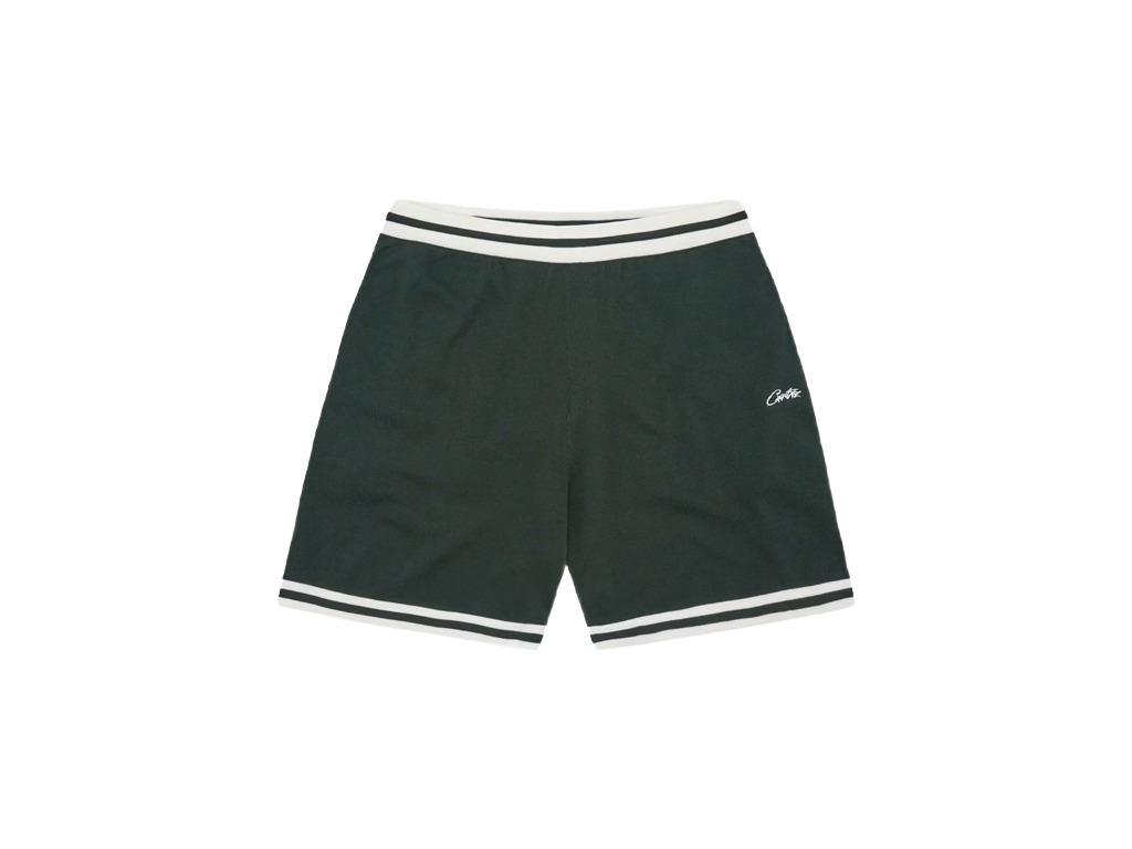 Corteiz Deala Knit Shorts Forest Green