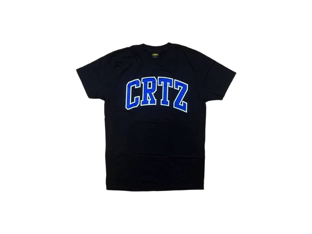 Corteiz Dropout Logo Tee Black Blue-Corteiz-pikastore.cz