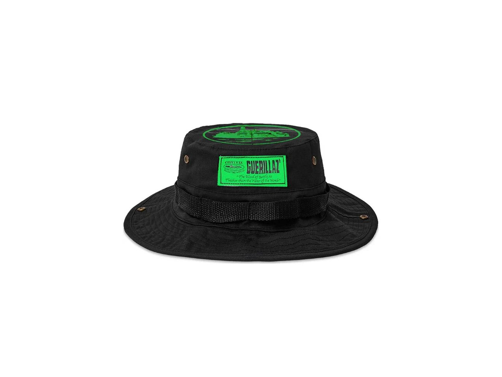 Corteiz Guerillaz Bucket Hat Black/Green – pikastore.cz