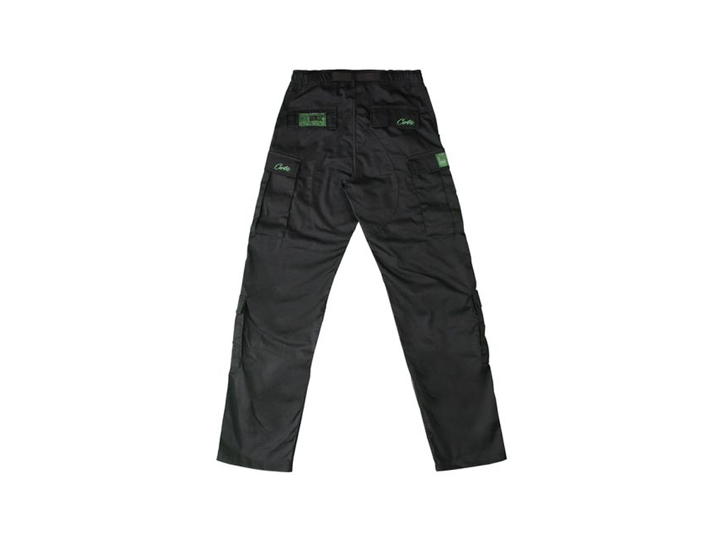 Corteiz Mula Guerillaz Cargos Black/Green-Corteiz-pikastore.cz