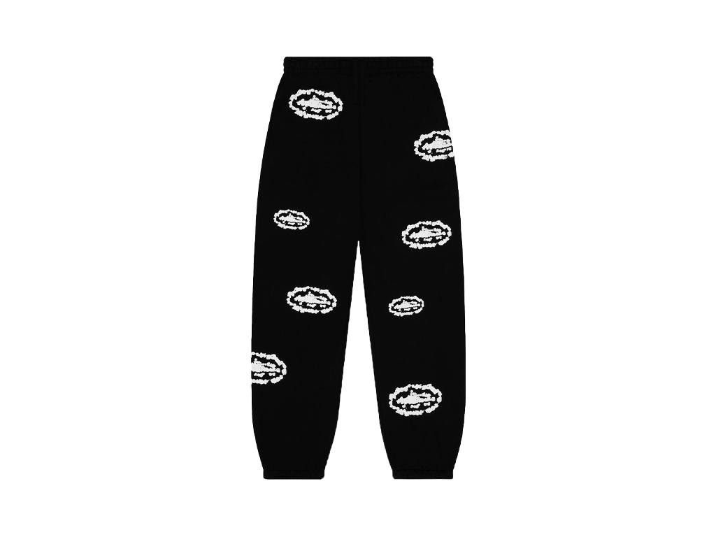 Corteiz x Denim Tears Island Wreath Sweatpant Black-Corteiz-pikastore.cz