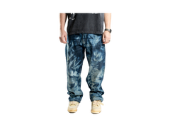 Custom Blue Bleached Jeans