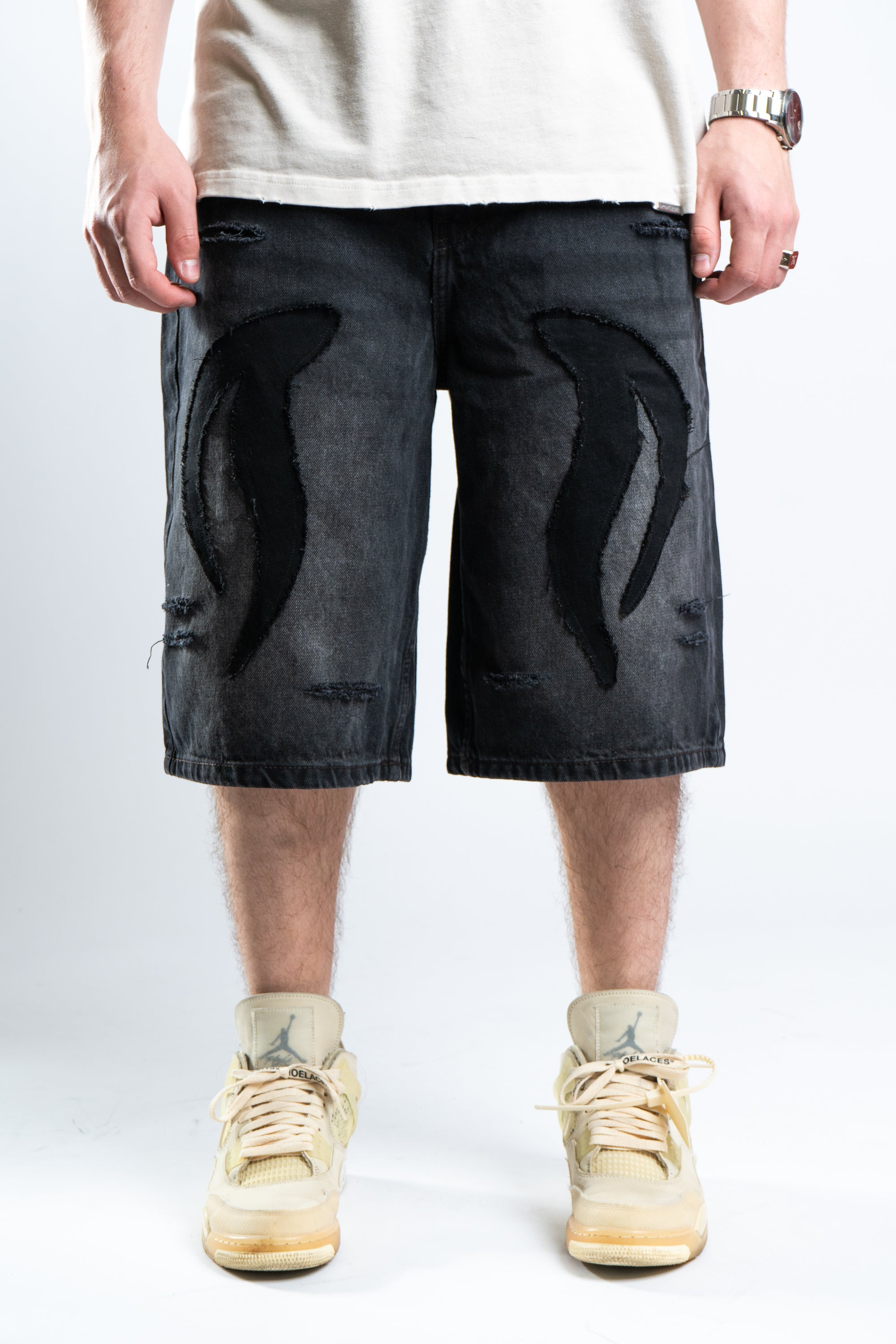 Custom Tribal Shorts Black-Kalhoty-Custompantsprg-pikastore.cz