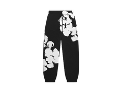 Denim Tears Big Cotton Wreath Sweatpants Black