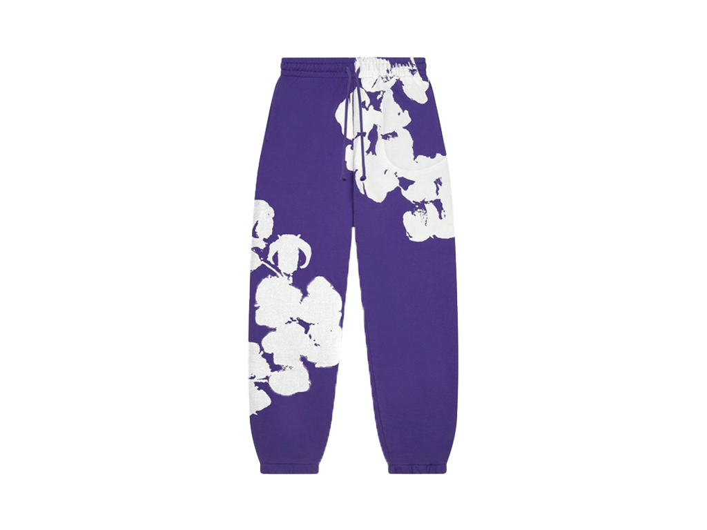 Denim Tears Big Cotton Wreath Sweatpants Purple-Denim Tears-pikastore.cz