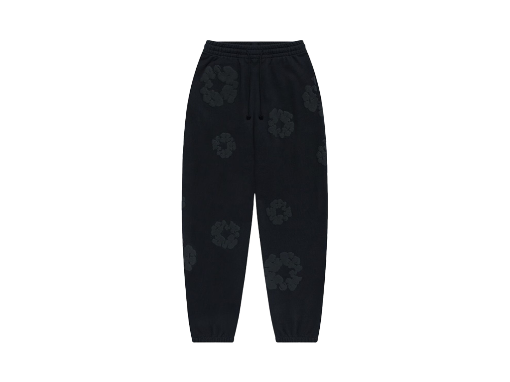 Denim Tears Cotton Wreath Sweatpants Black Monochrome-Denim Tears-pikastore.cz