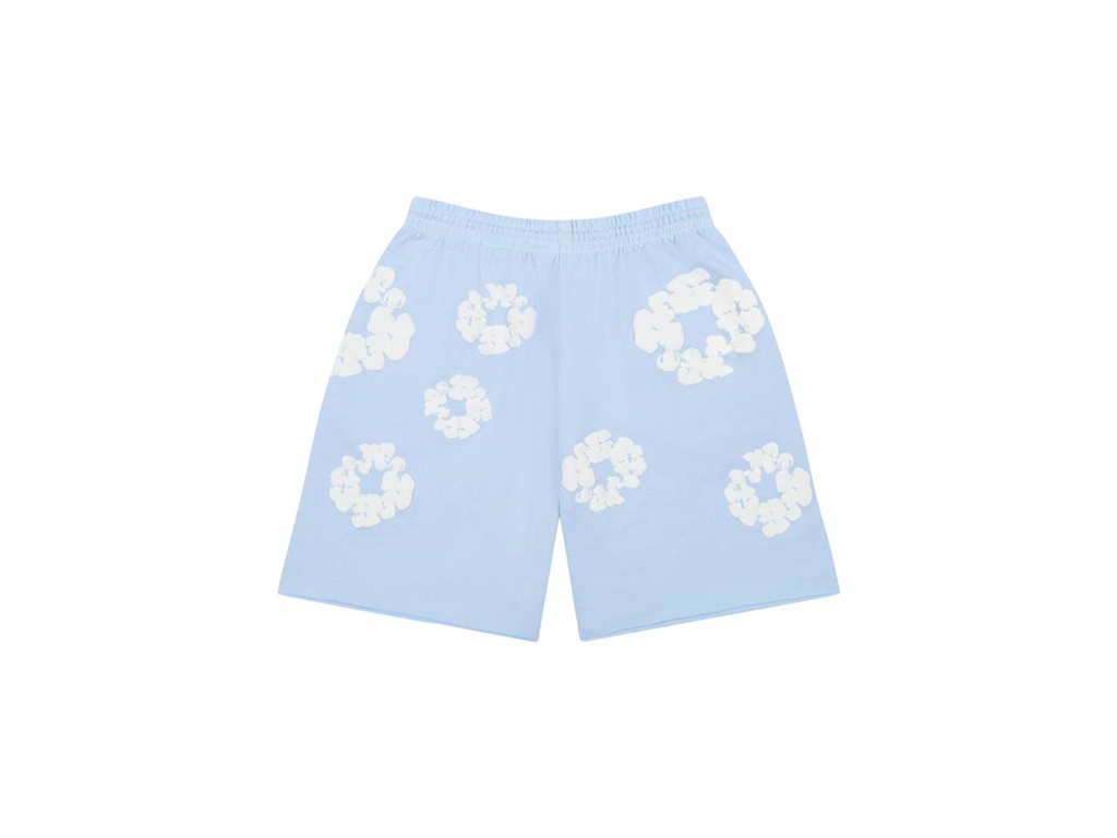 Denim Tears The Cotton Wreath Sweatshorts Powder Blue-Denim Tears-pikastore.cz