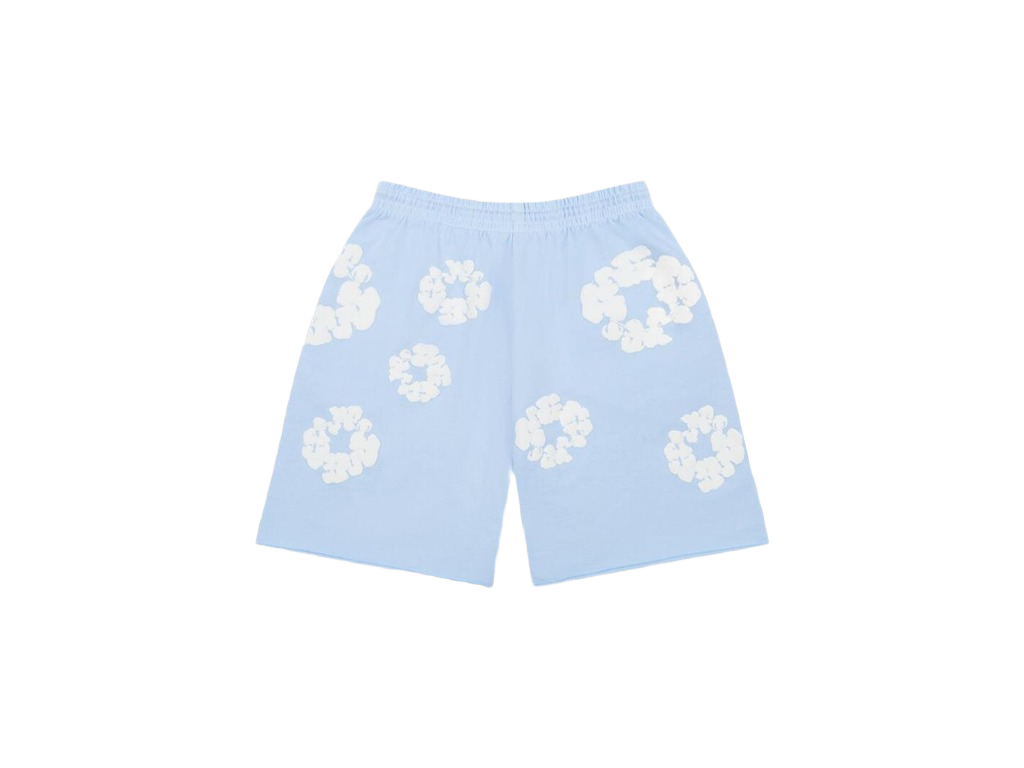 Denim Tears The Cotton Wreath Sweatshorts Powder Blue-Denim Tears-pikastore.cz