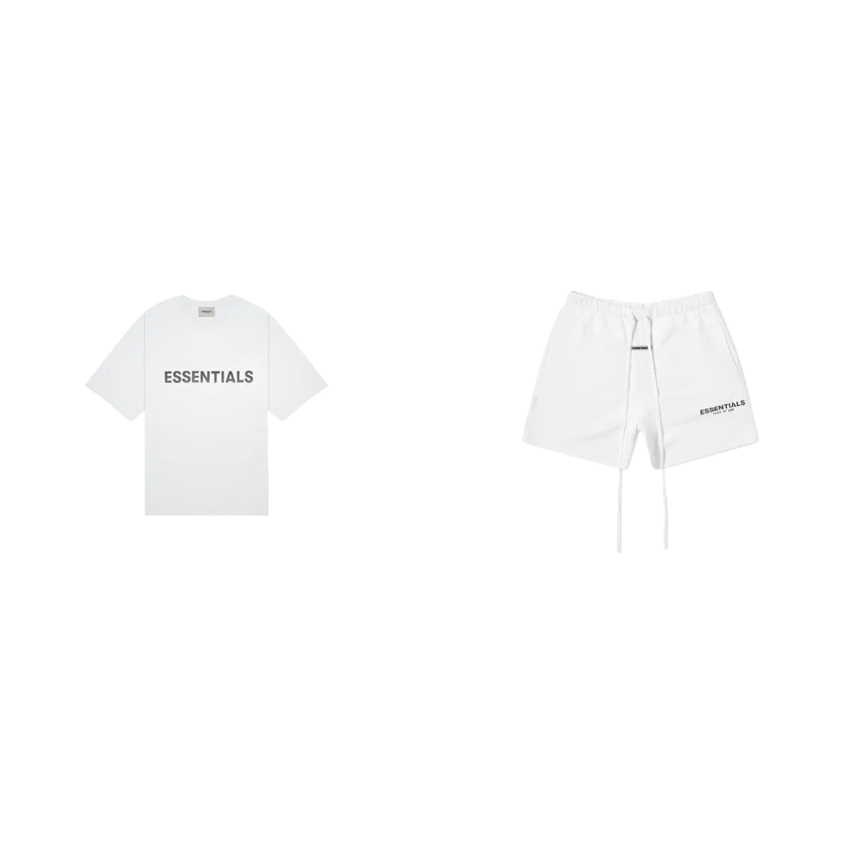 Fear of God Essentials S20 Shorts + S20 T-Shirt White - SET