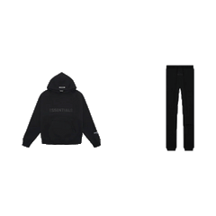 Fear of God Essentials S22 Sweatpants + S20 Hoodie Black - SET