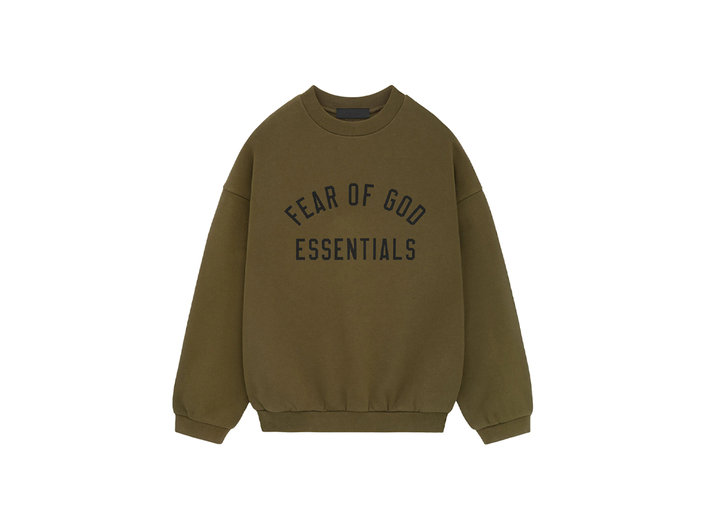 Fear of God Essentials Fleece S24 Crewneck Olive-Fear of God-pikastore.cz
