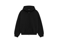 Fear of God Essentials S24 Heavy Fleece Zip Hoodie Black - PIKASTORE