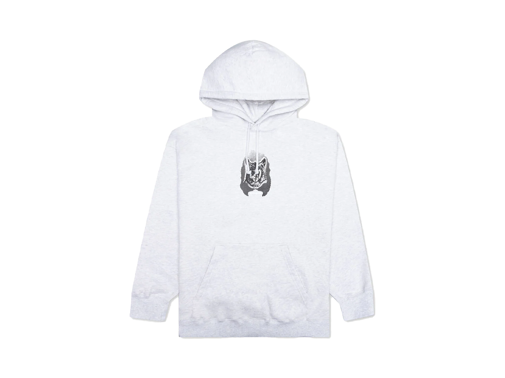 Fucking Awesome Cat Mask Hoodie Heather Grey