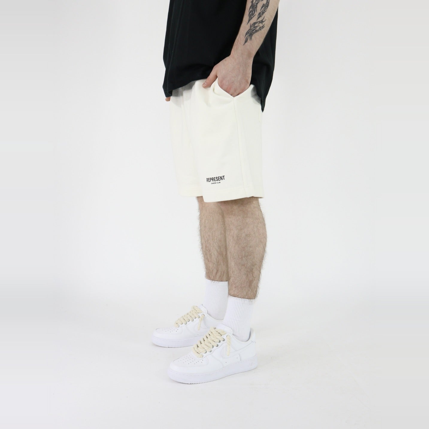 Represent Owners Club Shorts Flat White-Clothing-Represent-pikastore.cz
