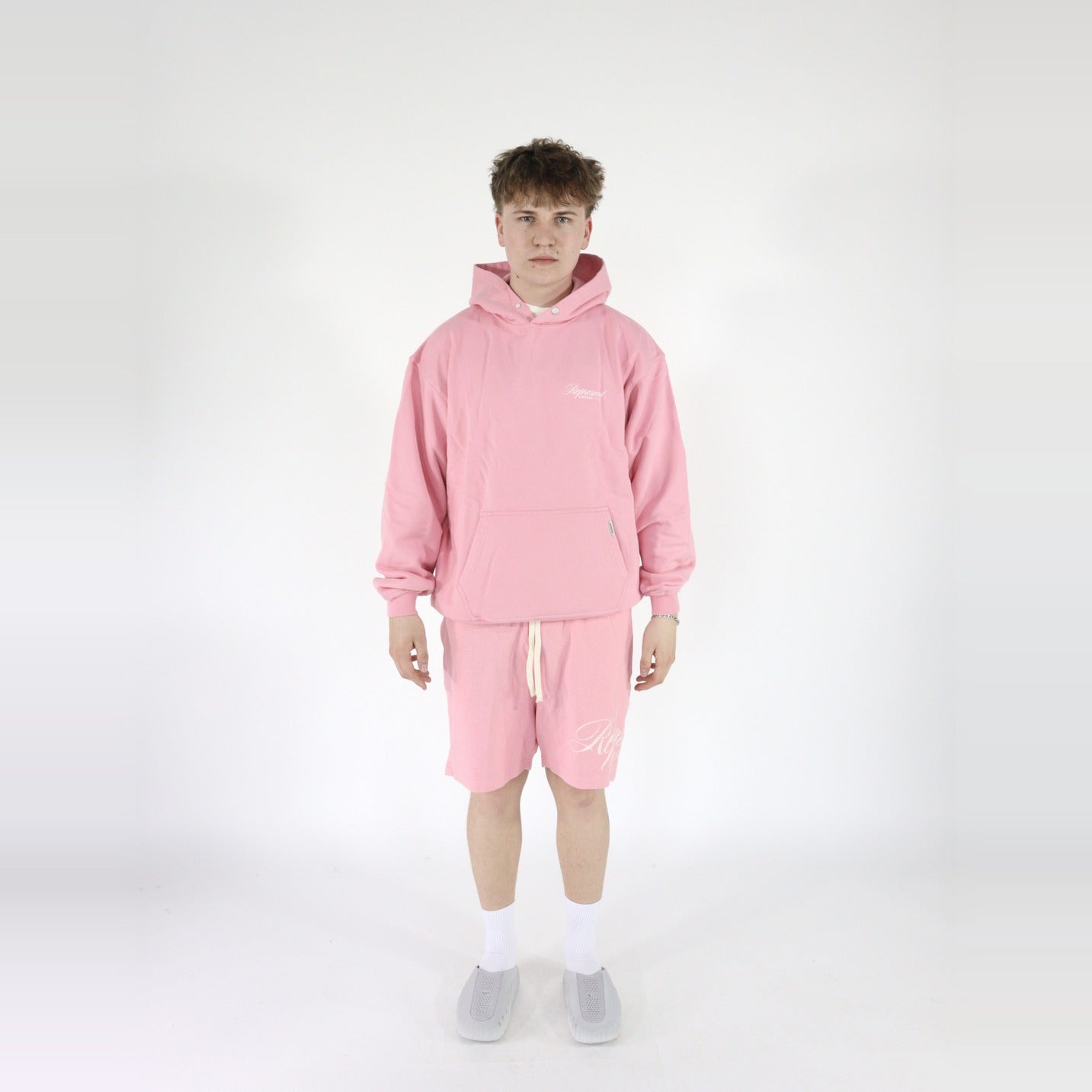 Represent Owners Club Script Mesh Shorts Pink-Clothing-Represent-pikastore.cz