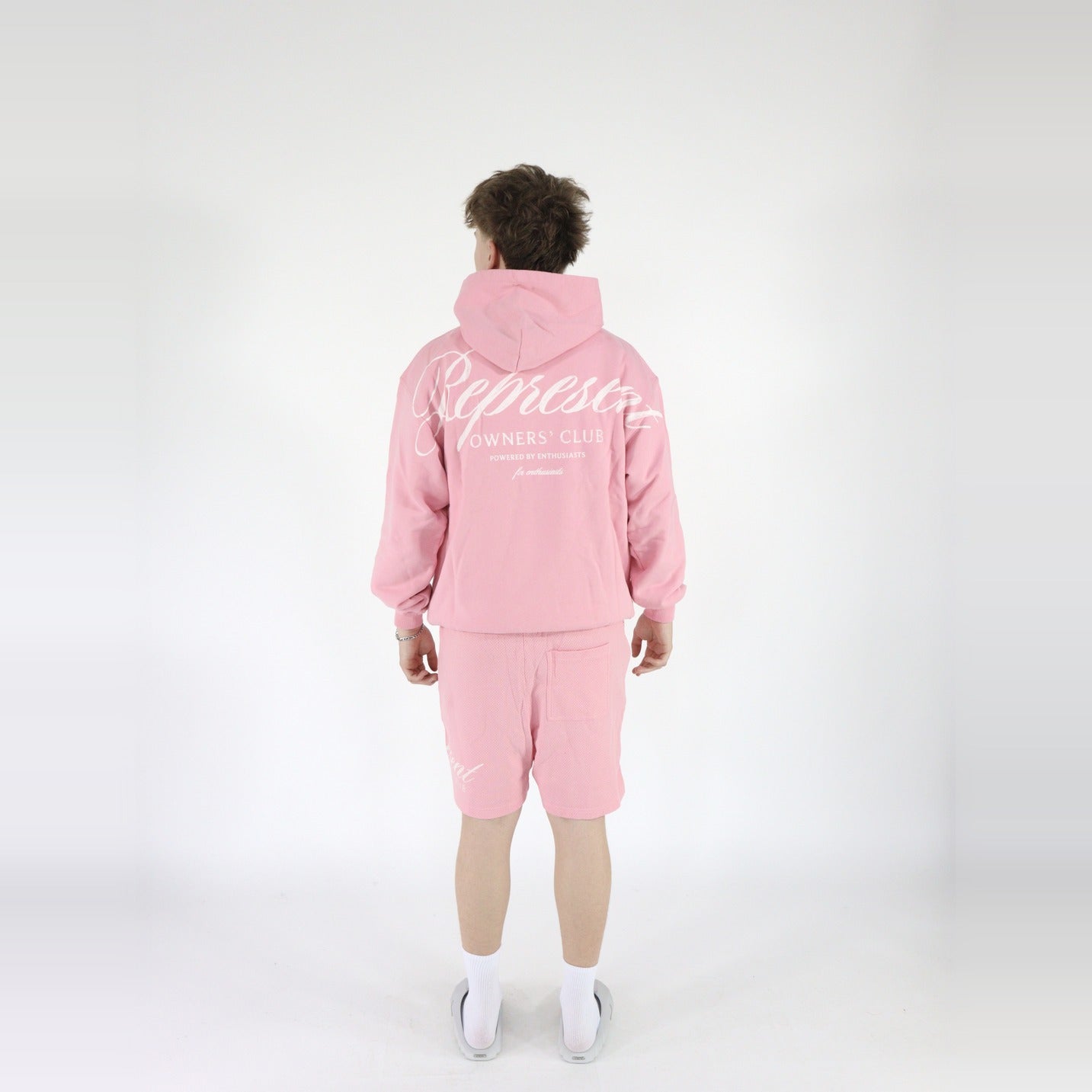Represent Owners Club Script Mesh Shorts Pink-Clothing-Represent-pikastore.cz
