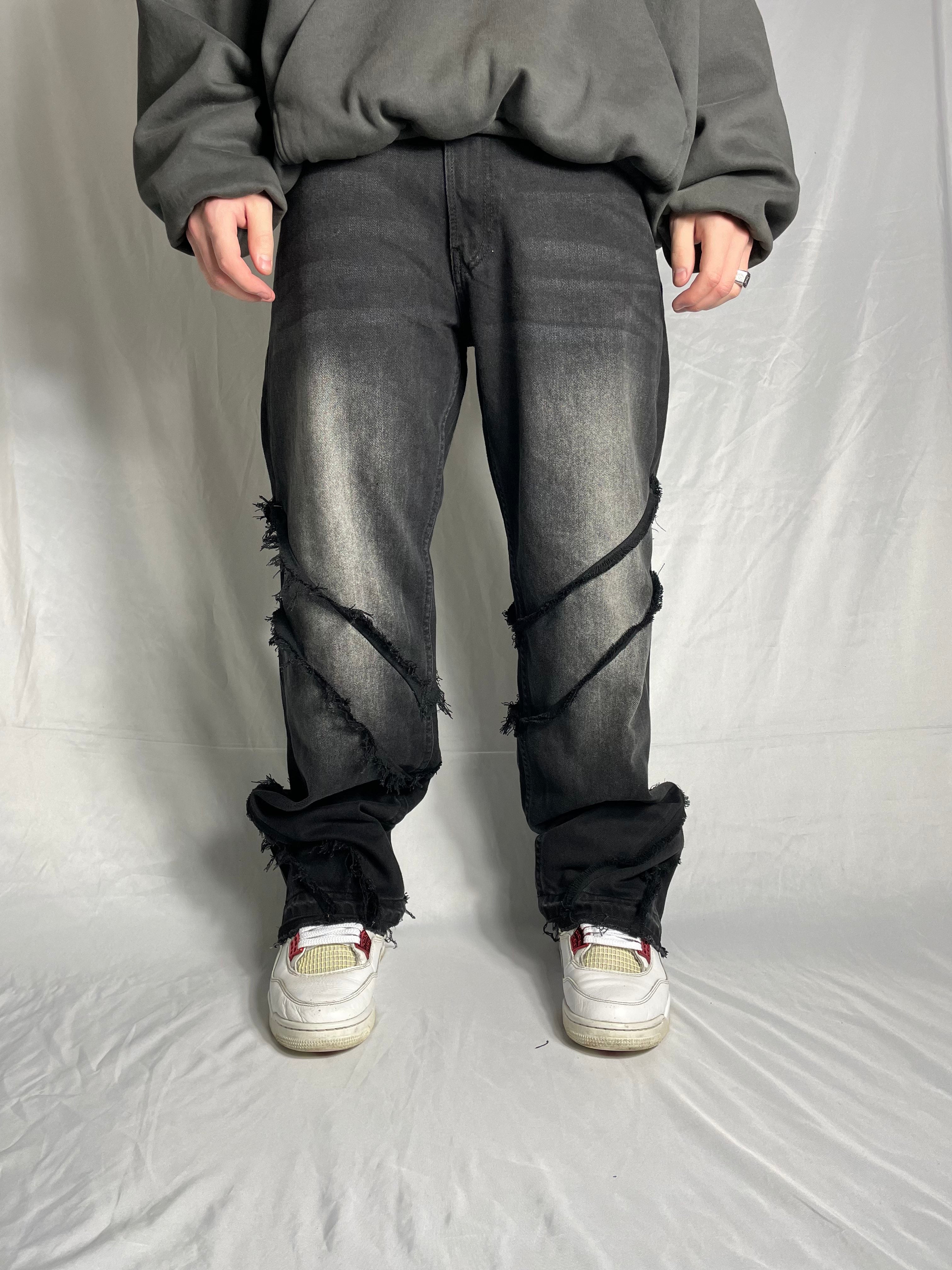 Custom Destroyed Flared Jeans-Kalhoty-Custompantsprg-pikastore.cz