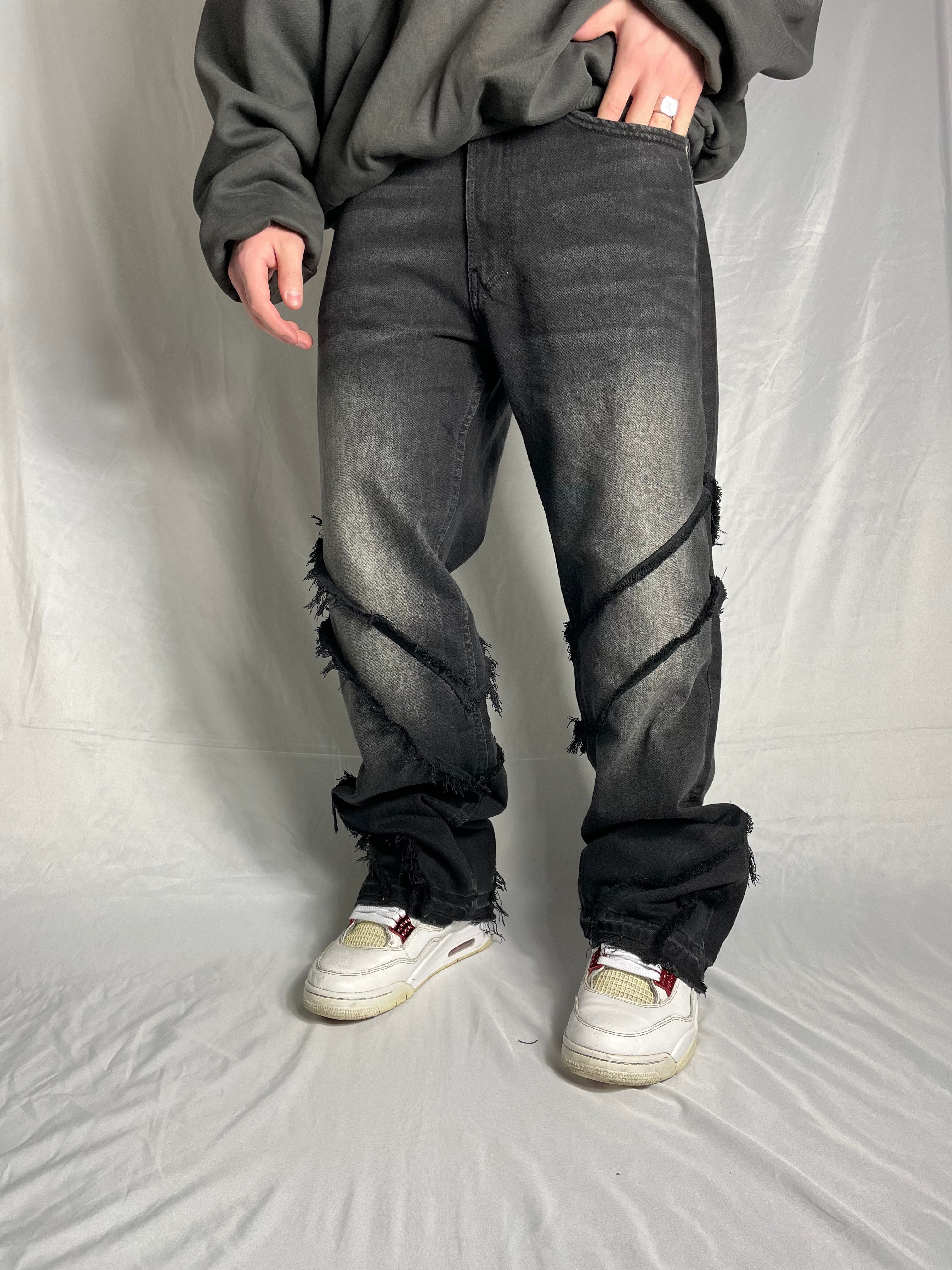 Custom Destroyed Flared Jeans-Kalhoty-Custompantsprg-pikastore.cz