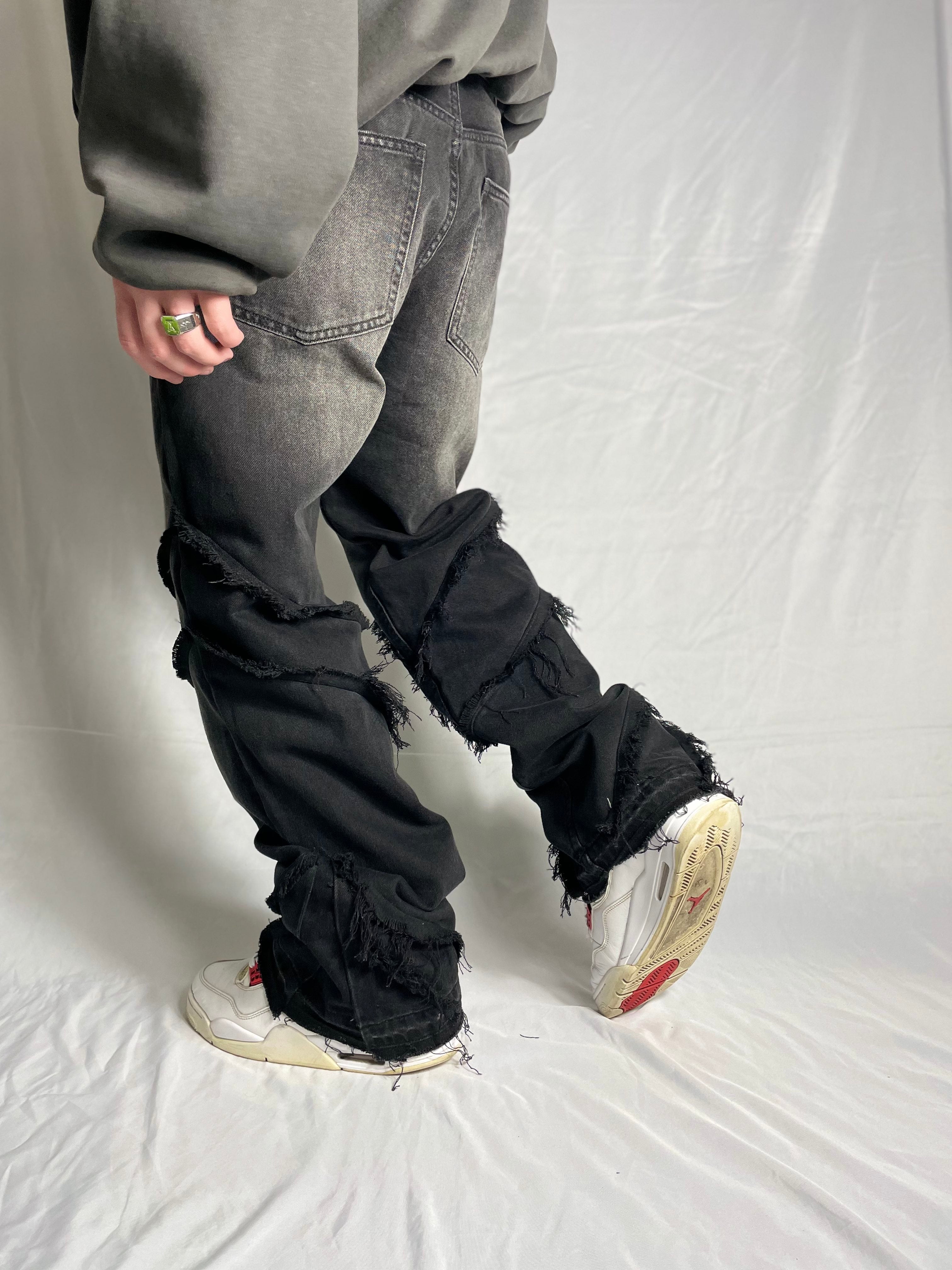 Custom Destroyed Flared Jeans-Kalhoty-Custompantsprg-pikastore.cz