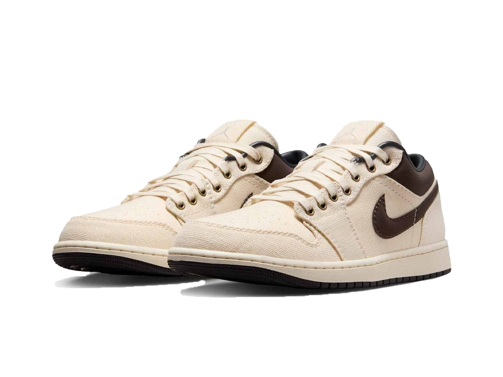 Jordan 1 Low Premium Pale Ivory Off Noir Baroque Brown
