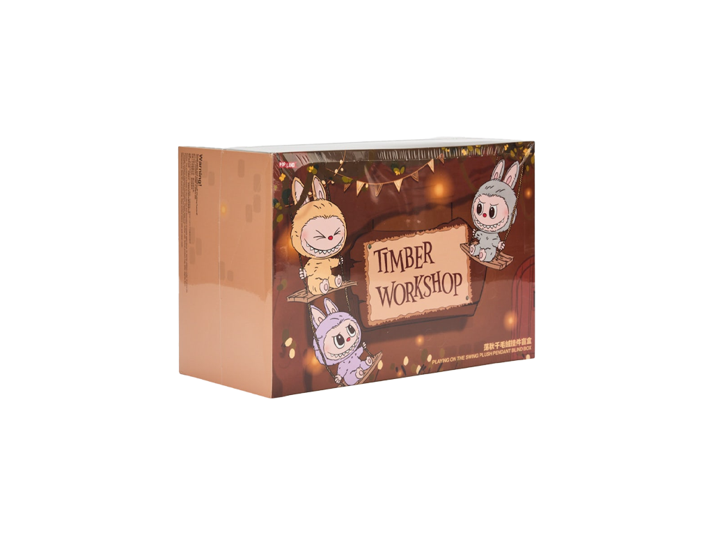 Labubu Pop Mart The Monsters Timber Workshop Playing on the Swing Plush Pendant (Pop Land Exclusive) Sealed Case (6 Blind Box)
