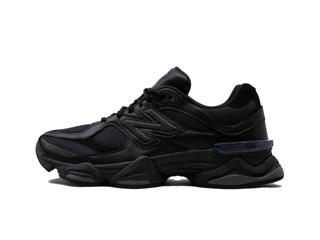 New Balance 9060 Triple Black Leather-sneakers-New Balance-pikastore.cz