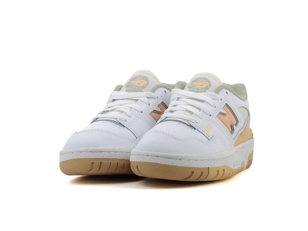 New Balance 550 Big Kid White Peach Blossom-New Balance-pikastore.cz