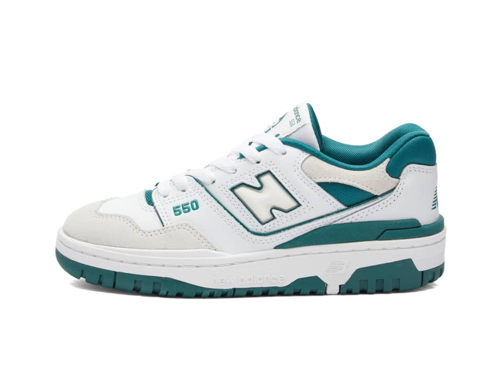 New Balance 550 Big Kid White Vintage Teal-New Balance-pikastore.cz
