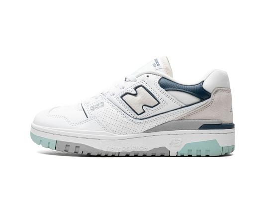 New Balance 550 White Winter Fog Navy