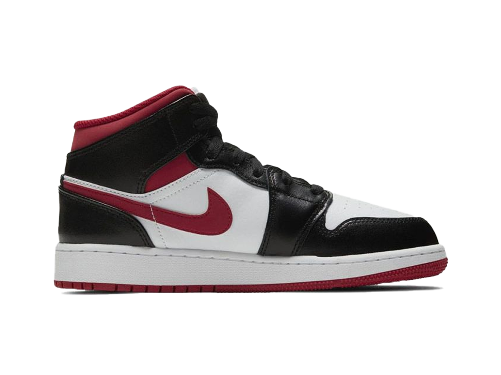 Nike Air Jordan 1 Mid GS Black Gym Red – boty – fotka 3 z 5