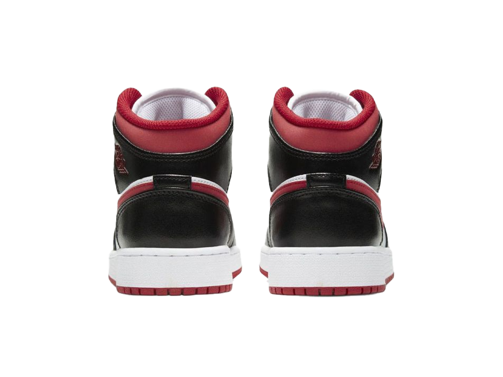Nike Air Jordan 1 Mid GS Black Gym Red – boty – fotka 4 z 5