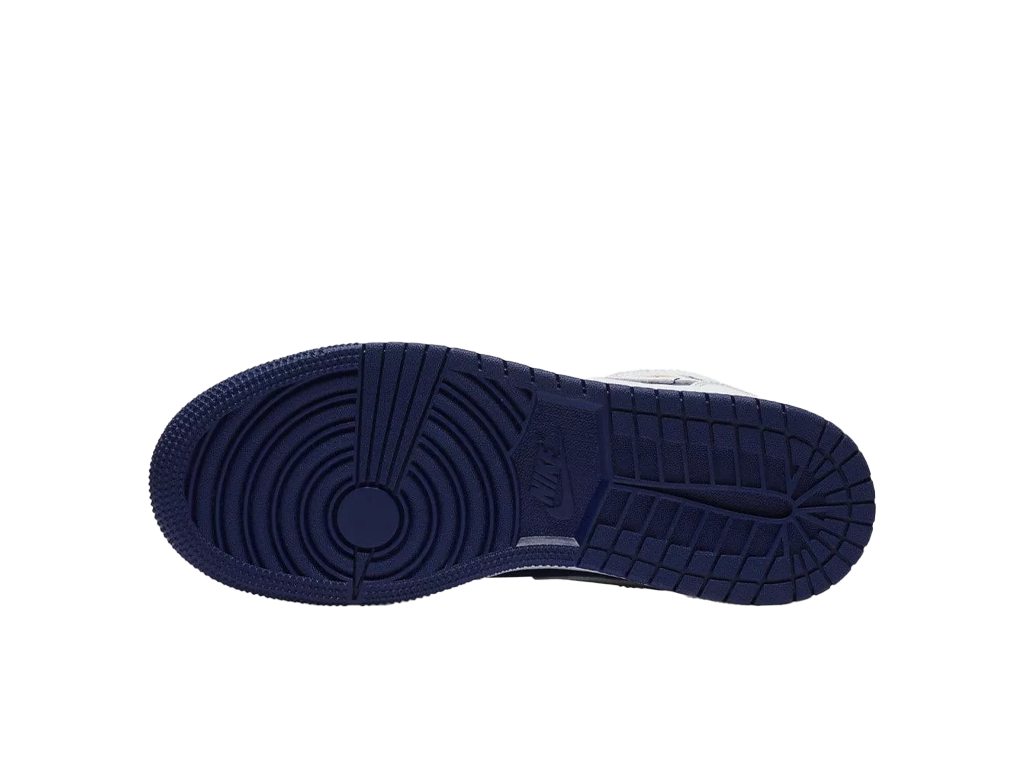 Nike Air Jordan 1 Mid GS White Deep Royal Blue-Air Jordan-pikastore.cz