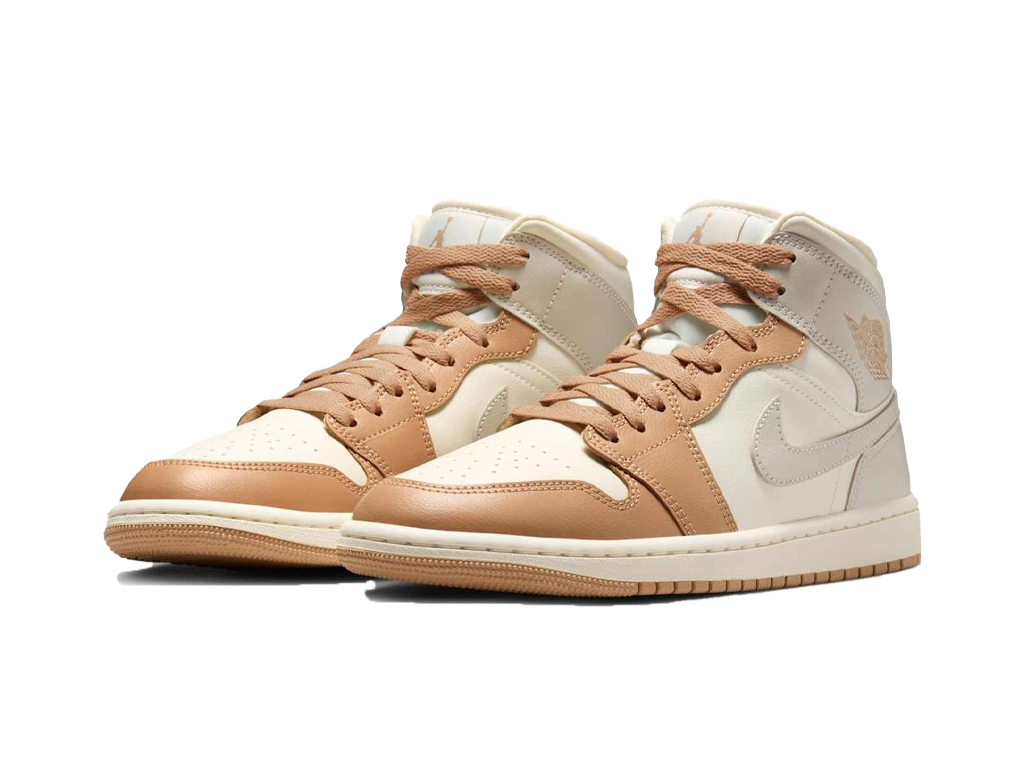 Nike Air Jordan 1 Mid Tan Toe