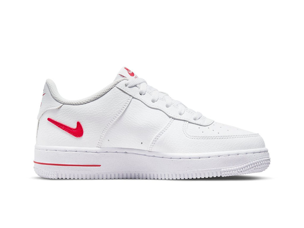 Nike Air Force 1 GS Cut-Out Swoosh - White University Red-Nike-pikastore.cz
