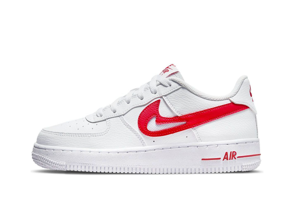 Nike Air Force 1 GS Cut-Out Swoosh - White University Red-Nike-pikastore.cz