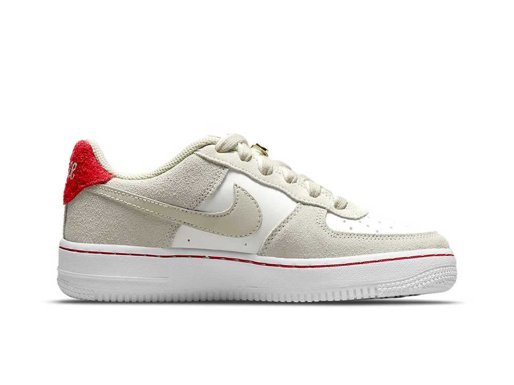 Nike Air Force 1 LV8 S50 GS Light Stone University Red-Nike-pikastore.cz