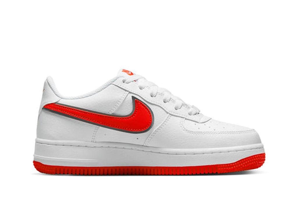 Nike Air Force 1 SE GS Mini Swoosh - White Habanero Red-Nike-pikastore.cz