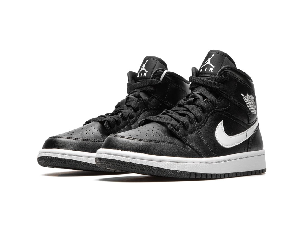 Nike Air Jordan 1 Mid Black White-Air Jordan-pikastore.cz
