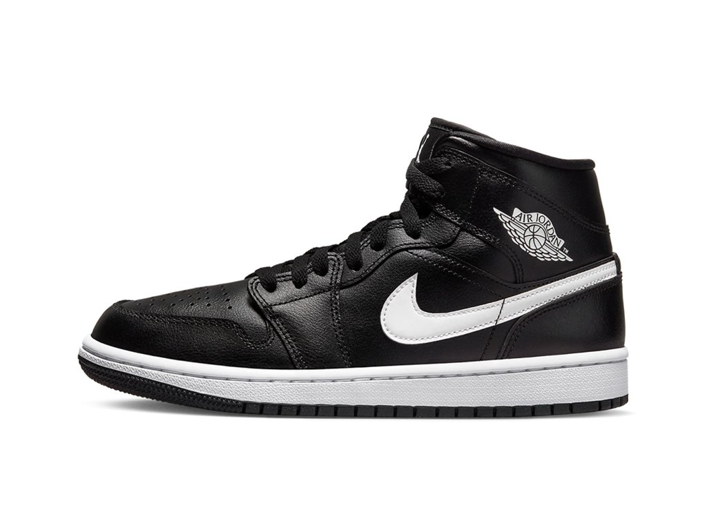 Nike Air Jordan 1 Mid Black White-Air Jordan-pikastore.cz